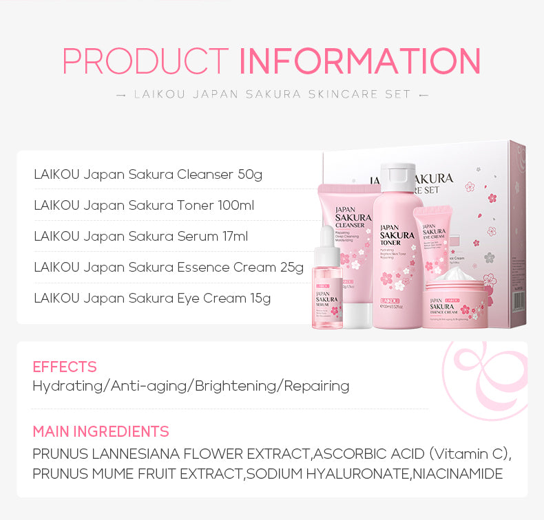 LAIKOU - Japan Sakura Skincare Set